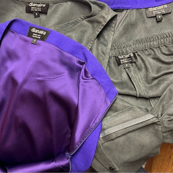 Dianaira • Size 12 • 4 Piece Outfit • Blazer/Blouse/Pants/Skirt • Purple/Gray - Picture 16 of 16